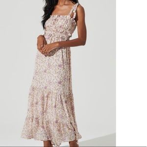 ASTR the Label shoulder tie maxi dress NWT